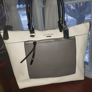 Guess white and grey bag